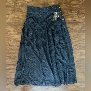 Rafferty deadstock Vintage drop waist pleated Polka Dot Skirt